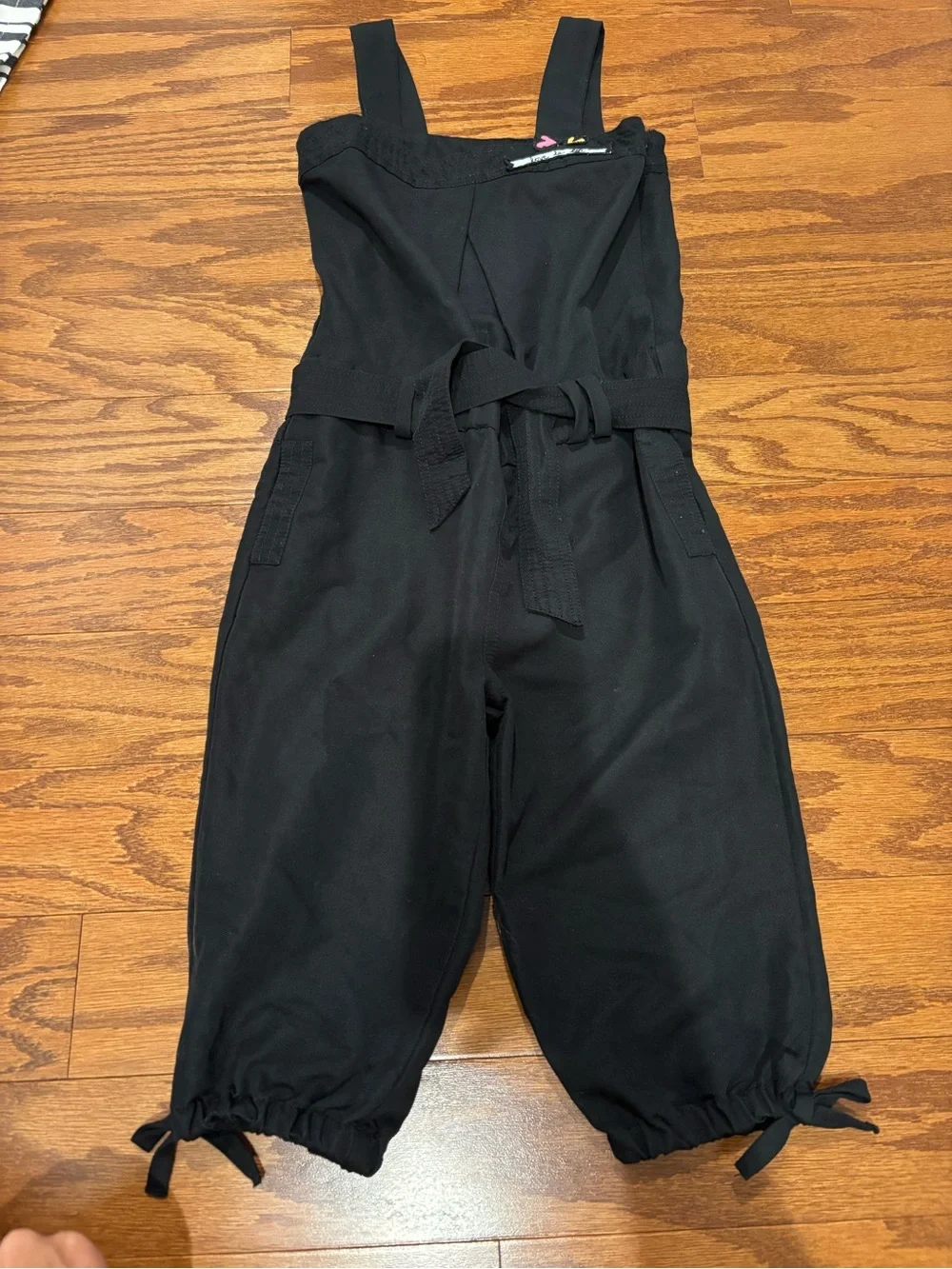 DVF BabyGap Black Tie-Waist Cropped Jumpsuit
